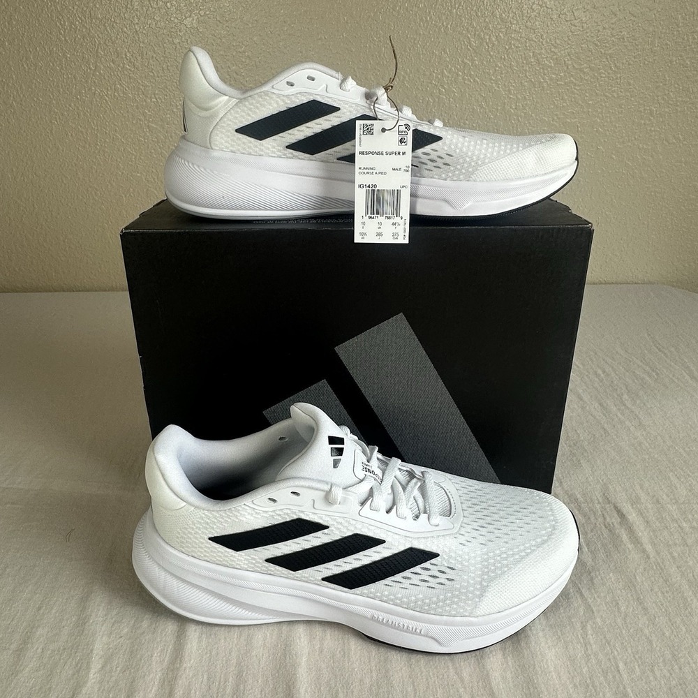 Adidas Response Super Mens 10.5 White Sneakers Athletic Shoes IG1420 New In Box